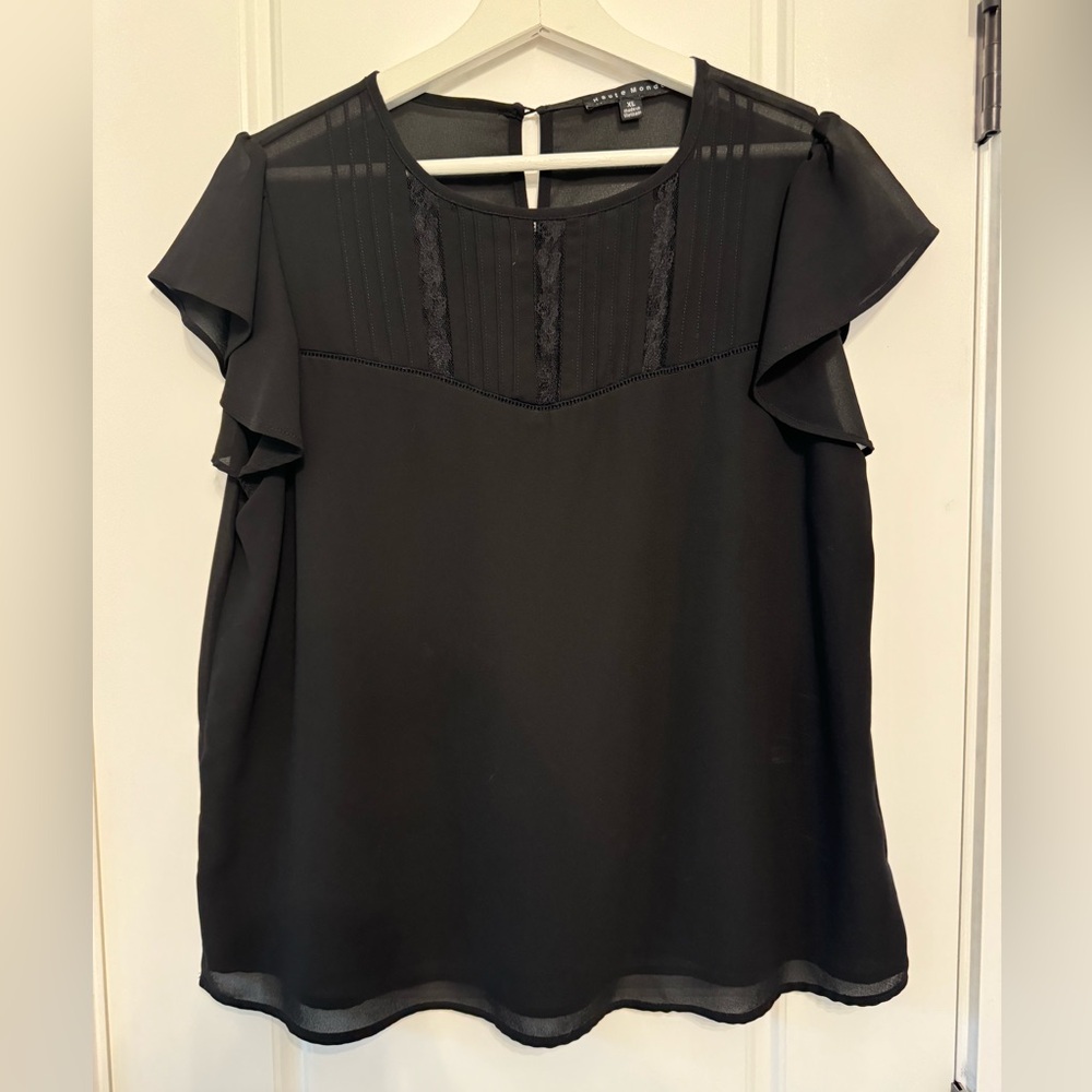 Haute Monde black blouse